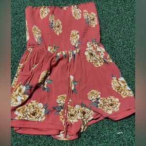 strapless girls medium romper